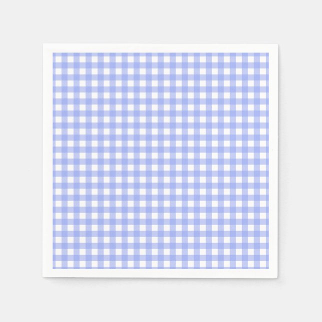 Servilleta De Papel Faye y Lauren Purple Gingham Paper Napkins (Anverso)