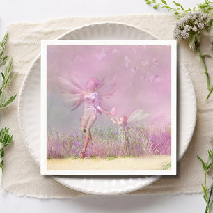 Servilleta De Papel Fe de mariposa rosada y moderna