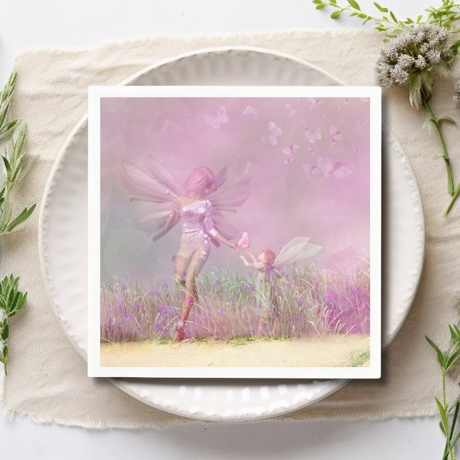 Servilleta De Papel Fe de mariposa rosada y moderna (Subido por el creador)