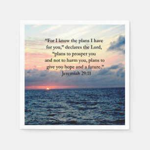 SERVILLETA DE PAPEL FE EN JEREMIAH 29:11 SUNRISE VERSE