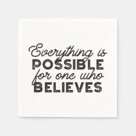 Servilleta De Papel Fe ilimitada - Citas de 'Todo es posible'