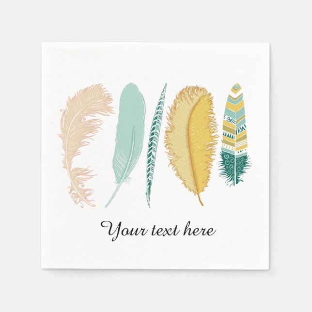Servilleta De Papel Feathers (Anverso)