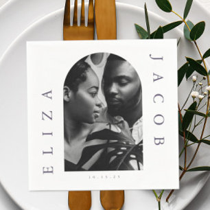Servilleta De Papel Fecha del Boda de fotografía de moda
