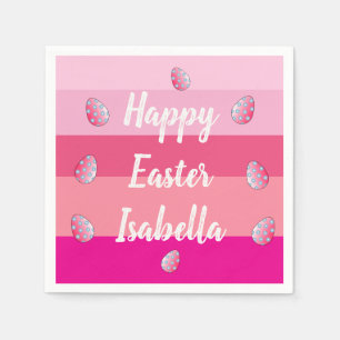 Servilleta De Papel Felices Colores Y Huevos De Pascua