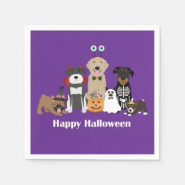 Servilleta De Papel Felices disfraces Mascotas de Halloween