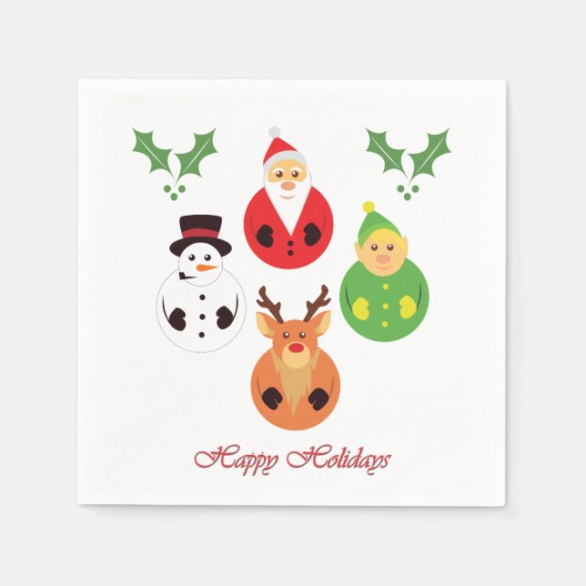 Servilleta De Papel ¡Felices Fiestas! (Anverso)