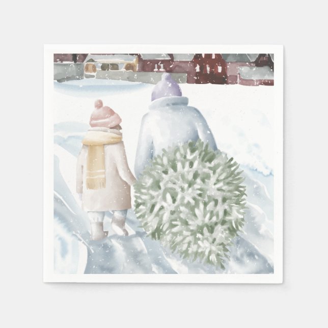 Servilleta De Papel Felices Fiestas (Anverso)