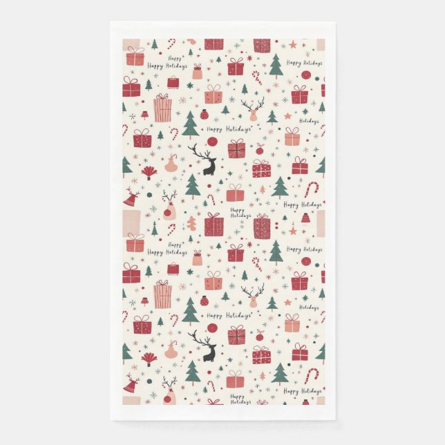 Servilleta De Papel Felices Fiestas (Anverso)