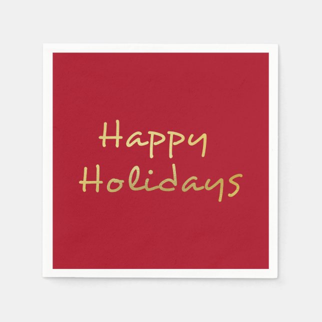 Servilleta De Papel Felices Fiestas (Anverso)