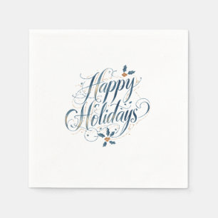 Servilleta De Papel Felices Fiestas Feliz Navidad Familia Año Nuevo