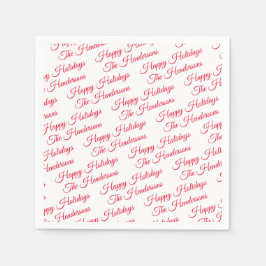 Servilleta De Papel Felices Fiestas Personalizadas