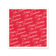 Felices Fiestas personalizadas rojo