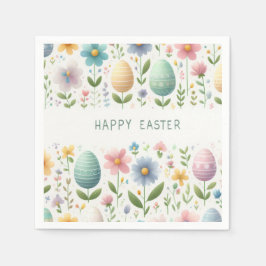Servilleta De Papel Felices flores de Pascua