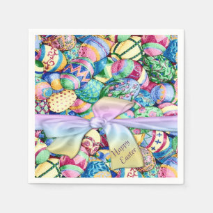 Servilleta De Papel Felices Napkins con Huevos Pintados de Pascua
