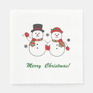 Servilleta De Papel Felices Navidad de Sr. y de señora Snowman