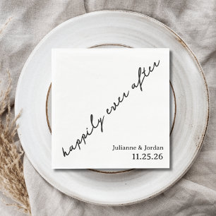 Servilleta De Papel Felices para Siempre Garabato Cursiva Boda Persona