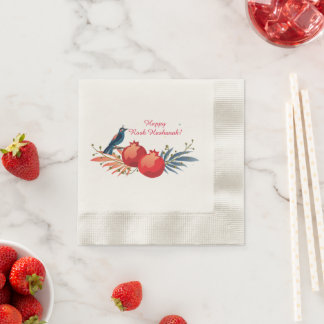 Servilleta De Papel Felices Rosh Hashanah Judía Año Nuevo Pomegranías