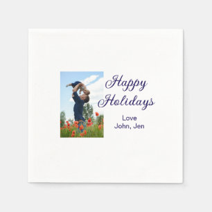 Servilleta De Papel Felices vacaciones padre hijo Navidades regalos fa