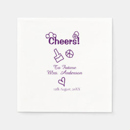 Servilleta De Papel Felicidades a la futura Sra. agregar nombre de la 