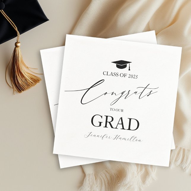 Servilleta De Papel Felicidades a nuestro graduado Fiesta de graduació (Subido por el creador)
