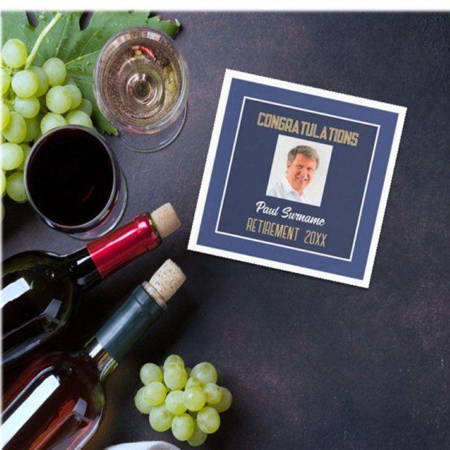 Servilleta De Papel ¡Felicidades de retiro! Napkin de retiro fotográfi (Subido por el creador)