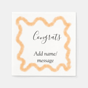 Servilleta De Papel Felicidades espiral naranja frontera española boho