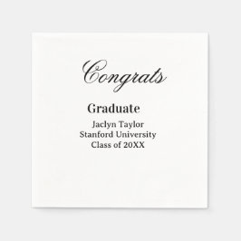 Servilleta De Papel Felicidades graduación nombre universidad nombre p