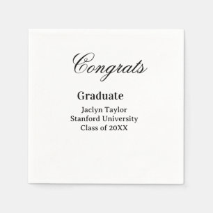 Servilleta De Papel Felicidades graduación nombre universidad nombre p