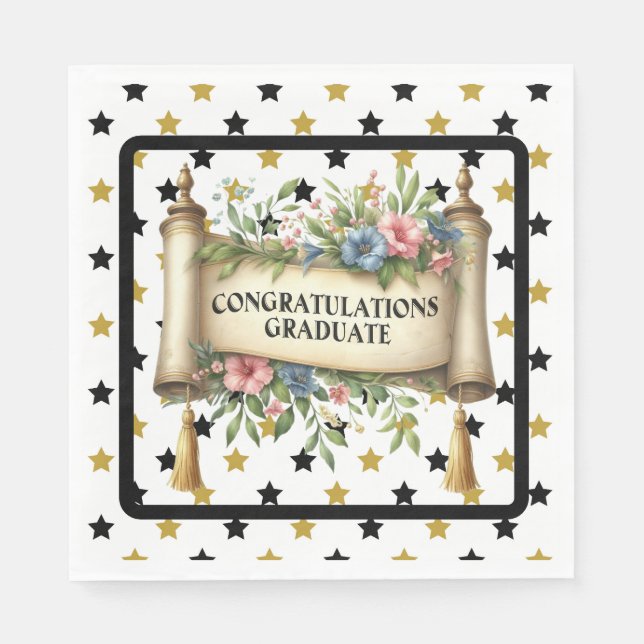 Servilleta De Papel Felicidades Graduado (Anverso)