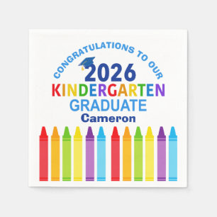 Servilleta De Papel Felicidades Graduado de Kinder Personalizado Fiest