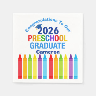 Servilleta De Papel Felicidades Graduado de Preescolar Fiesta Personal