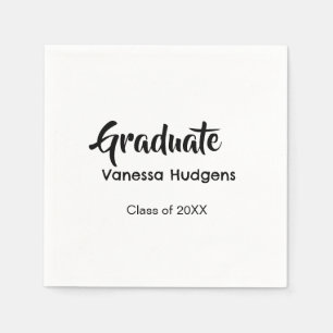 Servilleta De Papel Felicidades graduado nombre fecha año clase univer