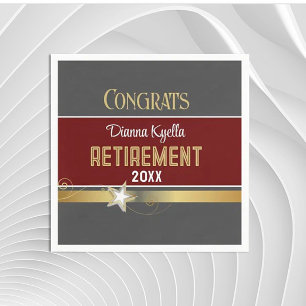 Servilleta De Papel ¡Felicidades por el retiro! Personalizado, con cla