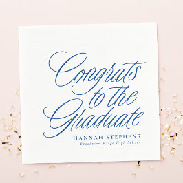 Servilleta De Papel Felicitaciones a la graduación clásica azul