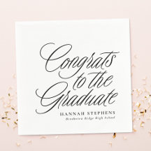 Felicitaciones a la graduación clásica negra