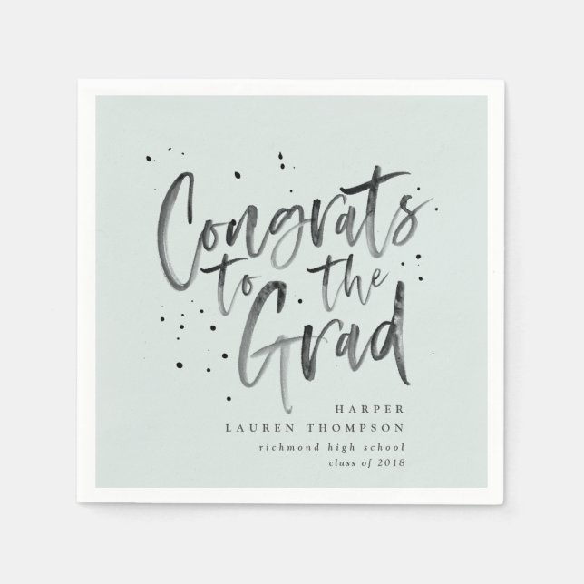 Servilleta De Papel felicitaciones a las servilletas del fiesta gradua (Anverso)