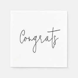 Servilleta De Papel Felicitaciones Al Blanco