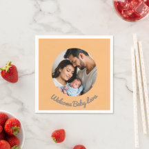 Felicitaciones bebé niña melocotón personalizado d