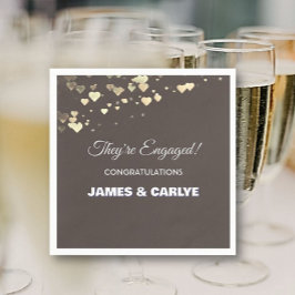 Servilleta De Papel Felicitaciones de compromiso elegantes y personali