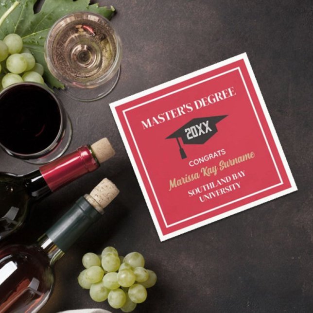 Servilleta De Papel ¡Felicitaciones de maestría! PERSONALIZADO Grad Na (Subido por el creador)