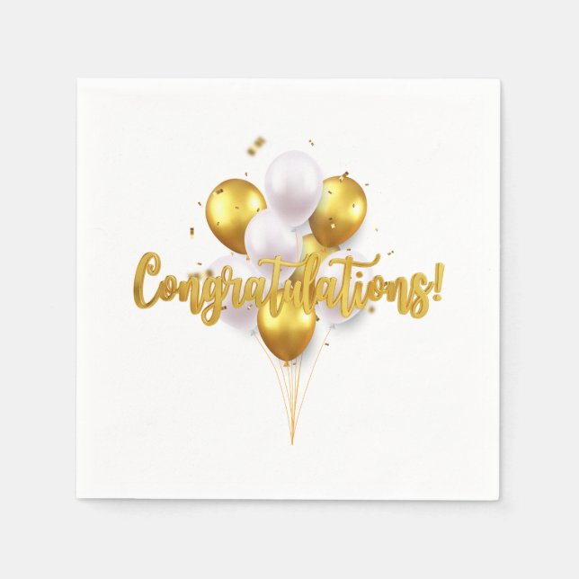 Servilleta De Papel Felicitaciones Elegantes (Anverso)
