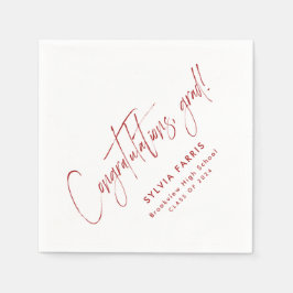 Servilleta De Papel Felicitaciones grado simple y moderno graduación r