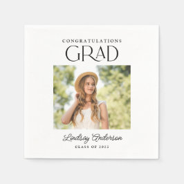 Servilleta De Papel Felicitaciones Graduación de Foto Grad Modern