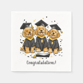 Servilleta De Papel Felicitaciones Graduación Perros Goldendoodle