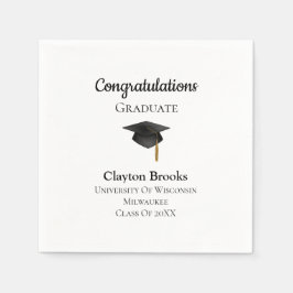 Servilleta De Papel Felicitaciones Graduadas Con Napkins De Gorro