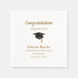 Servilleta De Papel Felicitaciones Graduadas Con Napkins De Gorro