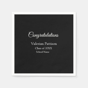 Servilleta De Papel Felicitaciones graduado agregar nombre de escuela 
