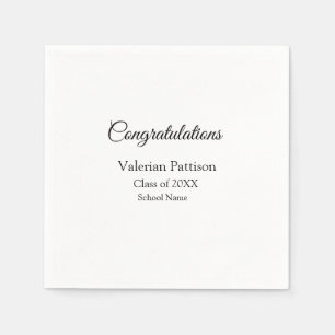 Servilleta De Papel Felicitaciones graduado agregar nombre de escuela 