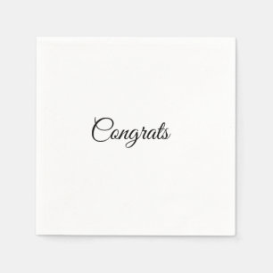 Servilleta De Papel Felicitaciones mínimas simples agregue su texto no