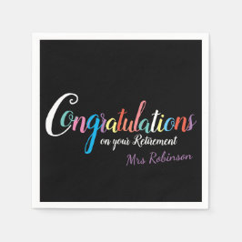 Servilleta De Papel Felicitaciones por jubilación de profesores